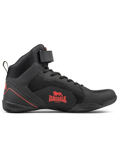 Lonsdale box topánky Rufford, čierno červené