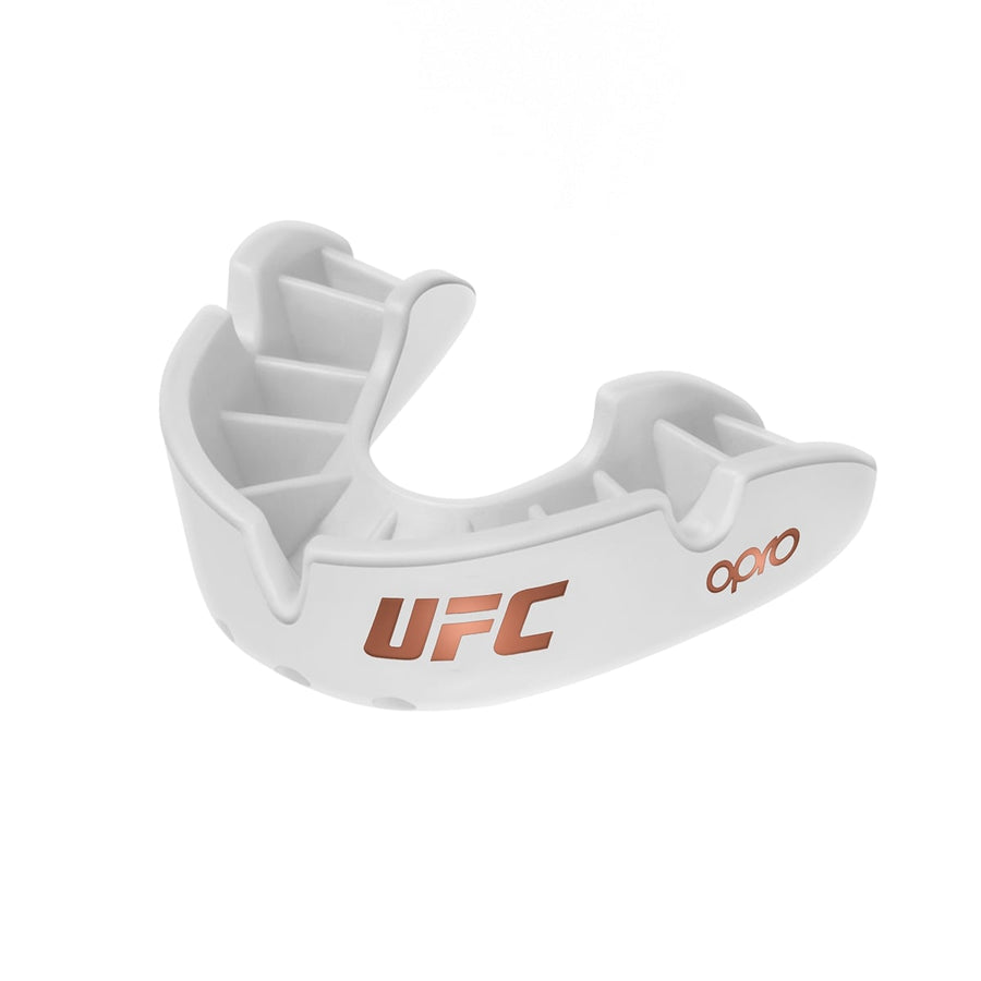 Opro Senior mouthguard Bronze UFC, white