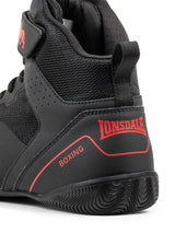 Lonsdale box topánky Rufford, čierno červené