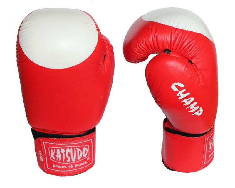 Katsudo box rukavice s terčíkom Champ III, červené