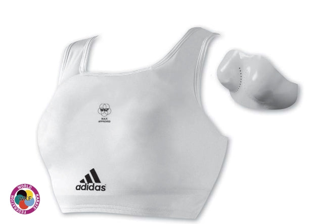 Adidas γυναικείο προστατευτικό στήθους WKF, λευκό