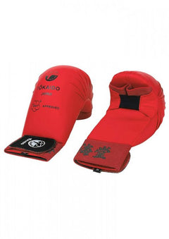 Tokaido Karate Gloves WKF Kanji, Red