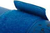 Adidas WKF-approved instep guards, blue