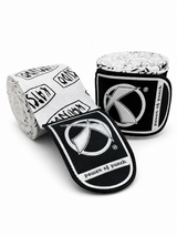 Katsudo elastická box bandáž Path PRO s monogramom 2ks, bielo-čierna