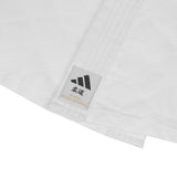 Adidas JU kimono s čiernymi pásmi Club 350g, biele