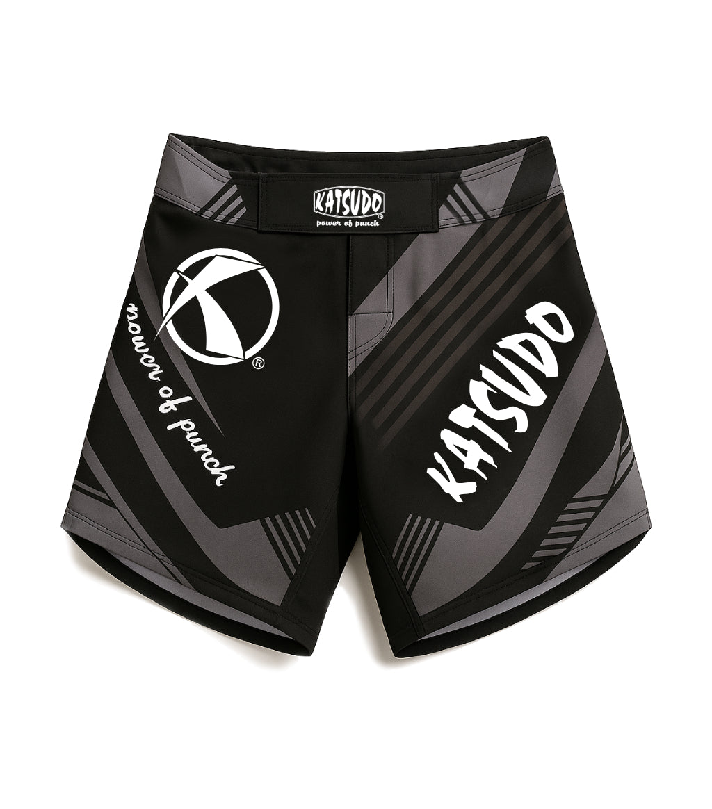 Katsudo mma šortky Cage, čierne