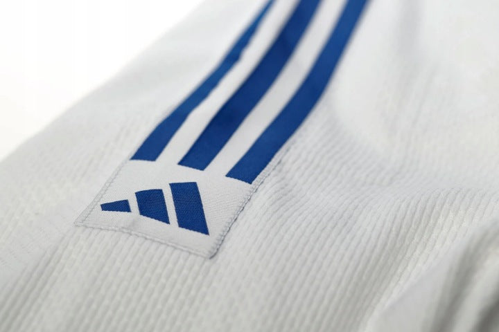 Adidas JU kimono s modrými pásmi Club 350g, biele