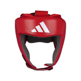 Adidas leather boxing headguard WOBHG1, red