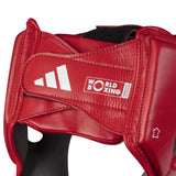 Adidas leather boxing headguard WOBHG1, red