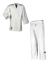 Adidas JU kimono z reprezentančnimi trakovi IJF Champion III 730g, belo