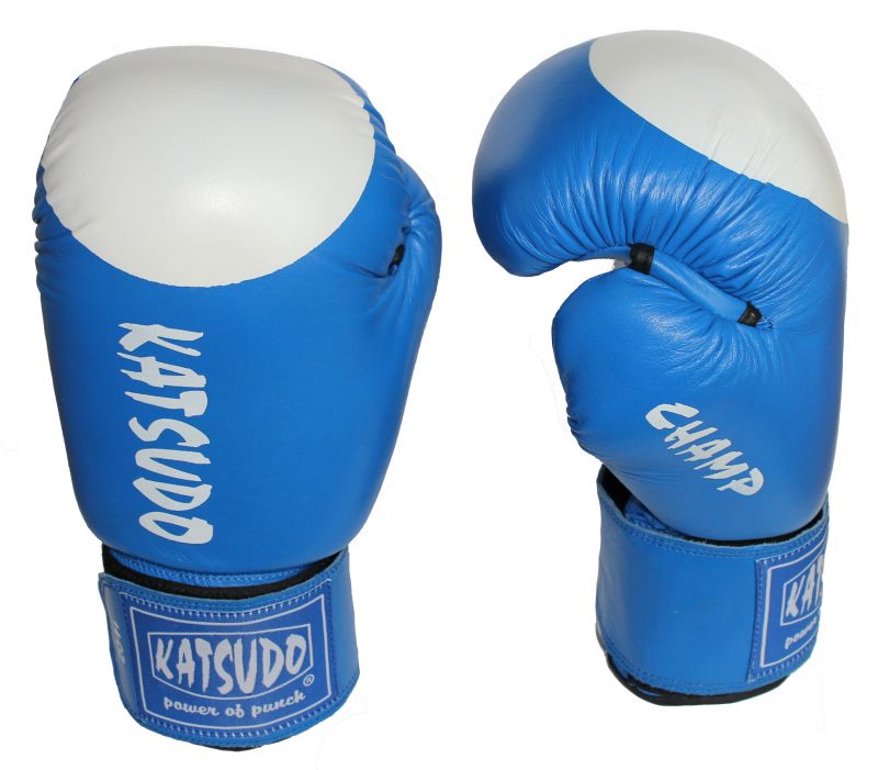 Katsudo boxing gloves with target pad Champ III, blue