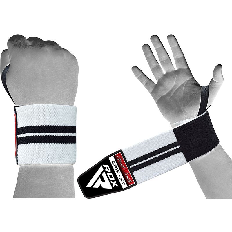 RDX Gym Wrist Wraps Plus, Black-White
