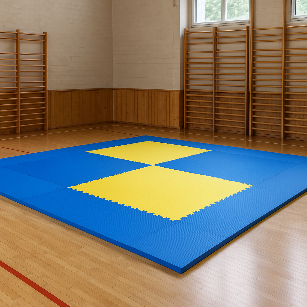 Katsudo tatami Cross, modro-žlté